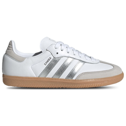 Mujer Zapatillas - adidas Samba OG - Cloud White-Silver Metallic