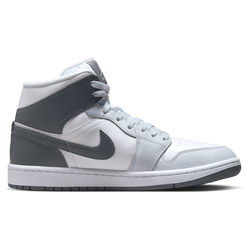 Femme Chaussures - Jordan Aj1 Mid - White-Smoke Grey-Pure Platinum