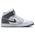 Jordan Aj1 Mid - Femme Chaussures White-Smoke Grey-Pure Platinum