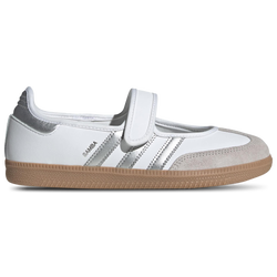 Women Shoes - adidas Samba Jane - White-Silver Met-Gum4