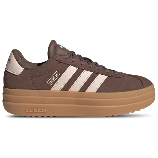 Adidas Vl Court Bold Women's Sneakers - Brown - Size 5 - Leather - IH9152