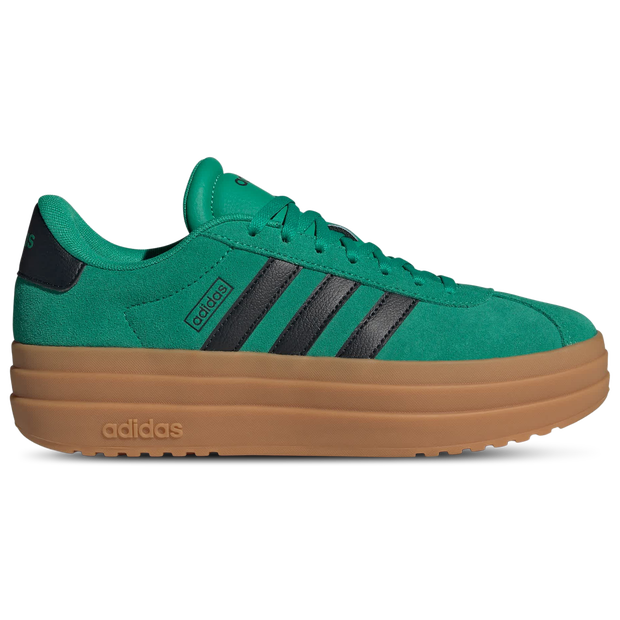 Adidas Vl Court Bold Women's Sneakers - Green - Size 3.5 - Leather - IH9155