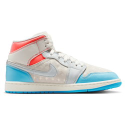 Femme Chaussures - Jordan Aj1 Mid - Sail-Hot Lava