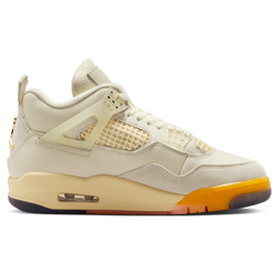 Women Shoes - Jordan Retro 4 - Coconut Milk-Metallic Gold-Muslin