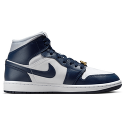 Women Shoes - Jordan Aj1 Mid - Football Grey-White