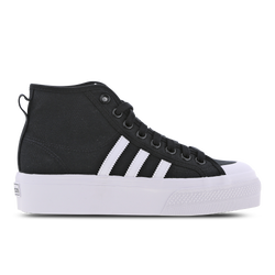 Women Shoes - adidas Nizza Platform Mid - Black-White-White
