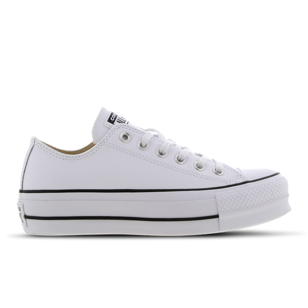 Chuck Taylor All Star Platform Clean Leather Low-Top White, Black - 561680C