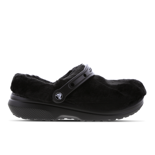 Black crocs with fur online