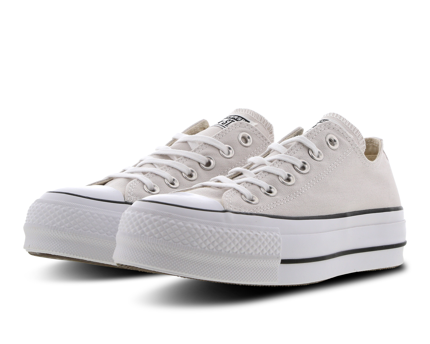 converse all star ox low platform white canvas