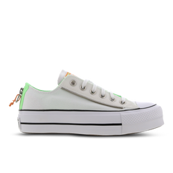 Women Shoes - Converse CTAS Lift Platform Low - White-Illusion Green-White