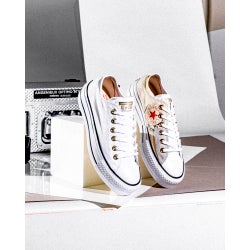 Unisex Shoes - Converse Chuck Taylor Ox Lift - White-Egret-Mouse