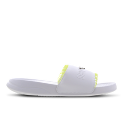 Women Flip-Flops and Sandals - Puma Popcat Showoff X - White-Sunny Lime-Silver