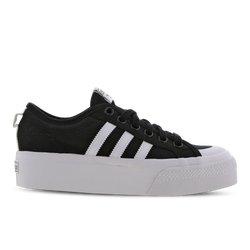 Women Shoes - adidas Nizza Platform - Black-White-White