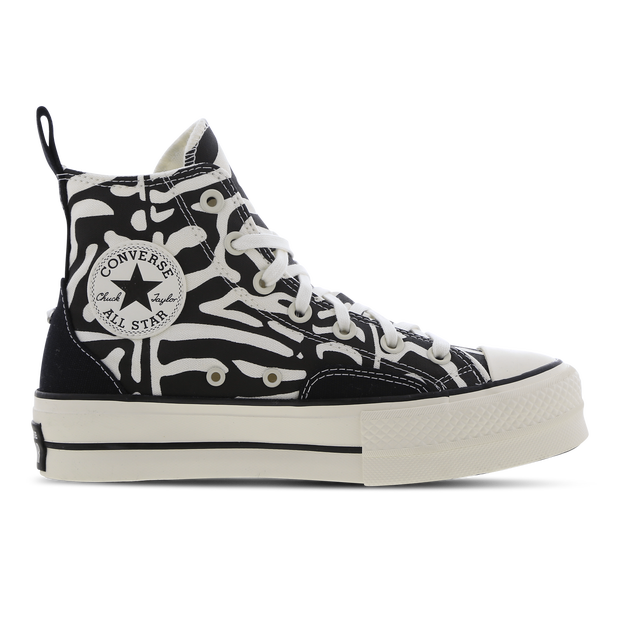 Converse All Star Lift Platform damessneaker zwart en blauw