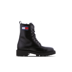 Women Shoes - Tommy Jeans Warmlined Lace Up - Black-Black