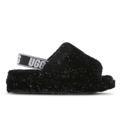 Women Shoes - UGG Fluff Yeah Metallic Sparkle - Black-Black