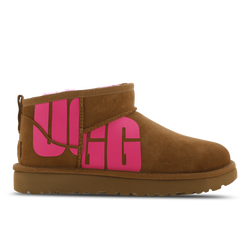 Women Shoes - UGG Classic Ultra Minichopped - Chestnut-Taffy Pink