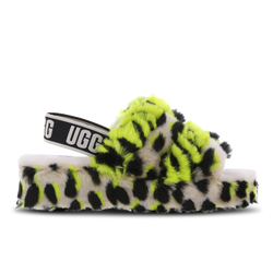 Femme Chaussures - UGG Fluff Yeah Animalia - Key Lime-Black