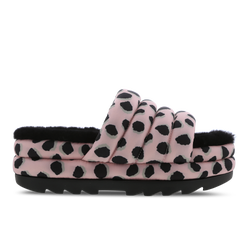 Femme Tongues et Sandales - UGG Fluff Yeah Slide - Pink Scallop-Black