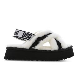 Women Shoes - UGG Disco Cross Slide - White-Black