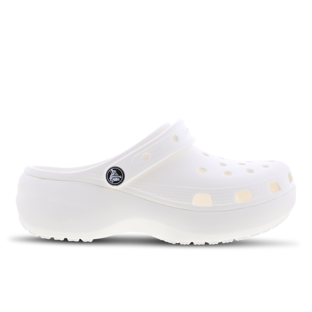 Crocs Classic Platform - Women's Outdoor Sandals - White / White - 206750-100