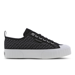 Damen Schuhe - Superga 2630 Stripe Diagonal Lettering - Black-White-Dark Grey Letters