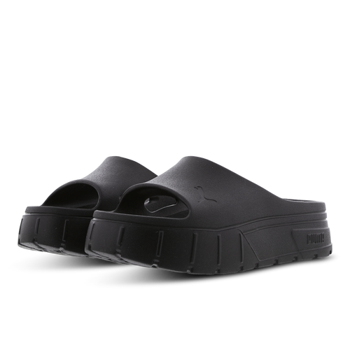 Puma platform slides black on sale