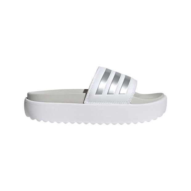 Adidas adilette Women Flip-Flops and Sandals - White - Size 7.5 - Plastic/Polycarbonate