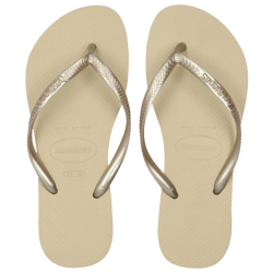 Femme Tongues et Sandales - Havaianas Slim - Sand Grey-Light Golden
