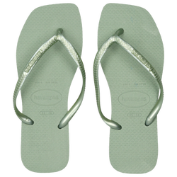 Femme Tongues et Sandales - Havaianas Slim Square - Smoke Green-Smoke Green