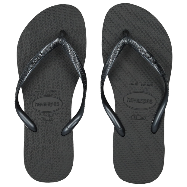 Havaianas Slim Femme - Tongues et Sandales, Noir - Taille 37/38 - Plastique