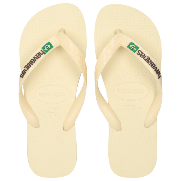 Brasil Logo Damen Flip-Flops und Sandalen - Gelb - Größe 37/38 - Plastic/Polycarbonate Yellow 37/38