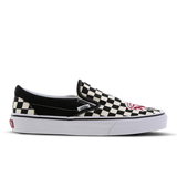 Black-Black-White - C-VANS UA CLASC SLIP-ON CHECKER EMBROIDERY BLK/WHT