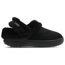 Women Flip-Flops and Sandals - Crocs Unfurgtble Vegan Suede Clog - Black-Black