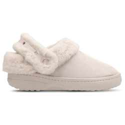 Women Flip-Flops and Sandals - Crocs Unfurgtble Vegan Suede Clog - Cocoa Cream-Cocoa Cream