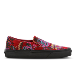 Women Shoes - Vans Ua Slip-On - Festival Satin-Red-Black