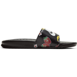 Women Flip-Flops and Sandals - Nike Benassi JDI Print - Black-White