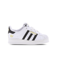 Adidas superstar white 2025 black gold footlocker