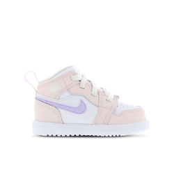 Baby Shoes - Jordan Aj1 Mid - Pink Wash-Violet Frost-White