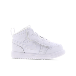 Baby Shoes - Jordan 1 Mid - White-White-White