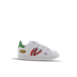 Baby Shoes - adidas Stan Smith - White-White-Vivid Green