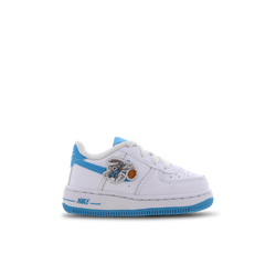 Baby Shoes - Nike Air Force 1 - White-Lt Blue Fury
