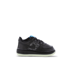 Baby Shoes - Nike Air Force 1 - Black-Lt Blue Fury