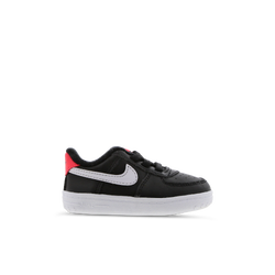 Baby Shoes - Nike Air Force 1 Crib - Black-White-Flash Crimson