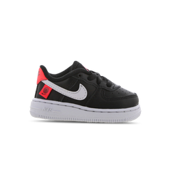 Baby Shoes - Nike Air Force 1 - Black-White-Flash Crimson