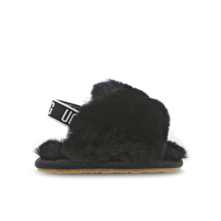 Baby Shoes - UGG Fluff Slide Crib - Black-Black