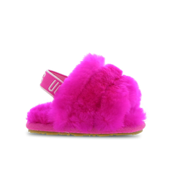 Baby Shoes - UGG Fluff Slide Crib - Rock Rose-Rock Rose