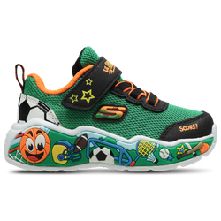 Baby Schuhe - Skechers Play Scene - Green-Orange Textile-White