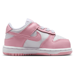 Baby Shoes - Nike Dunk Low - White-Med Soft Pink-White