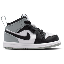 Baby Schoenen - Jordan Aj1 Mid - White-Black-Lt Smoke Grey